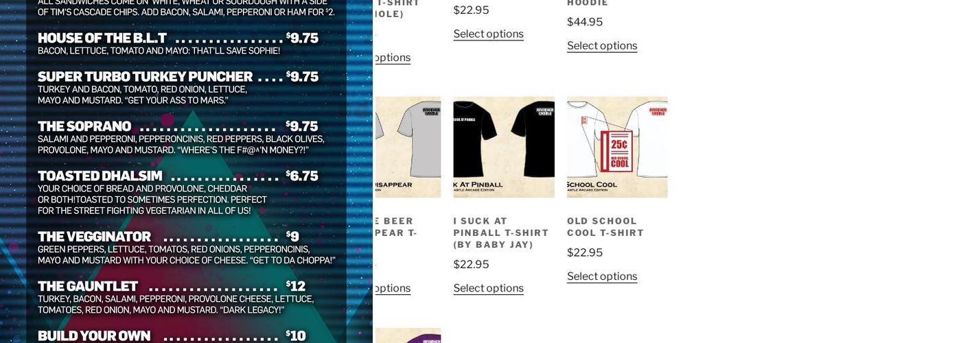 Another Castle Arcade Edition - Bremerton Menu