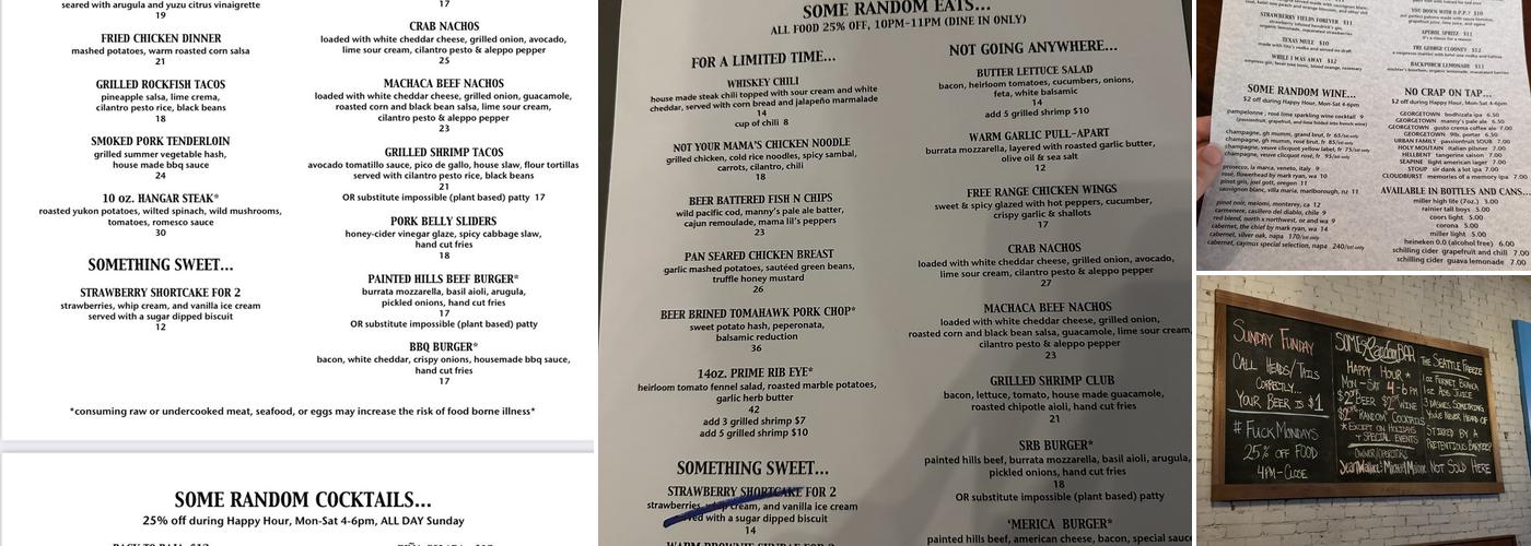 Some Random Bar Menu