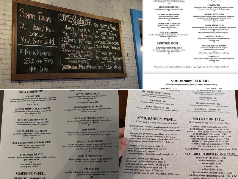 Some Random Bar Menu