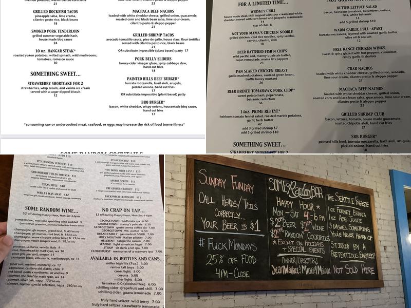 Some Random Bar Menu