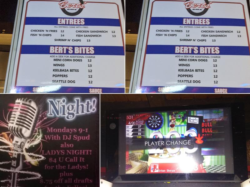 Berts Tavern Menu