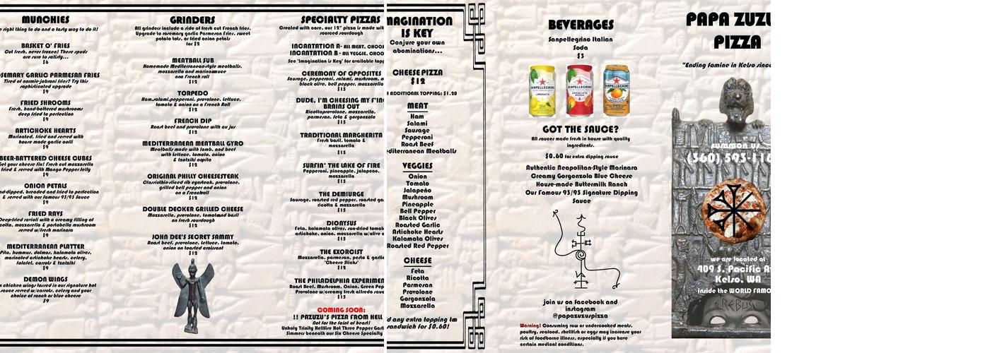 Erebus Menu