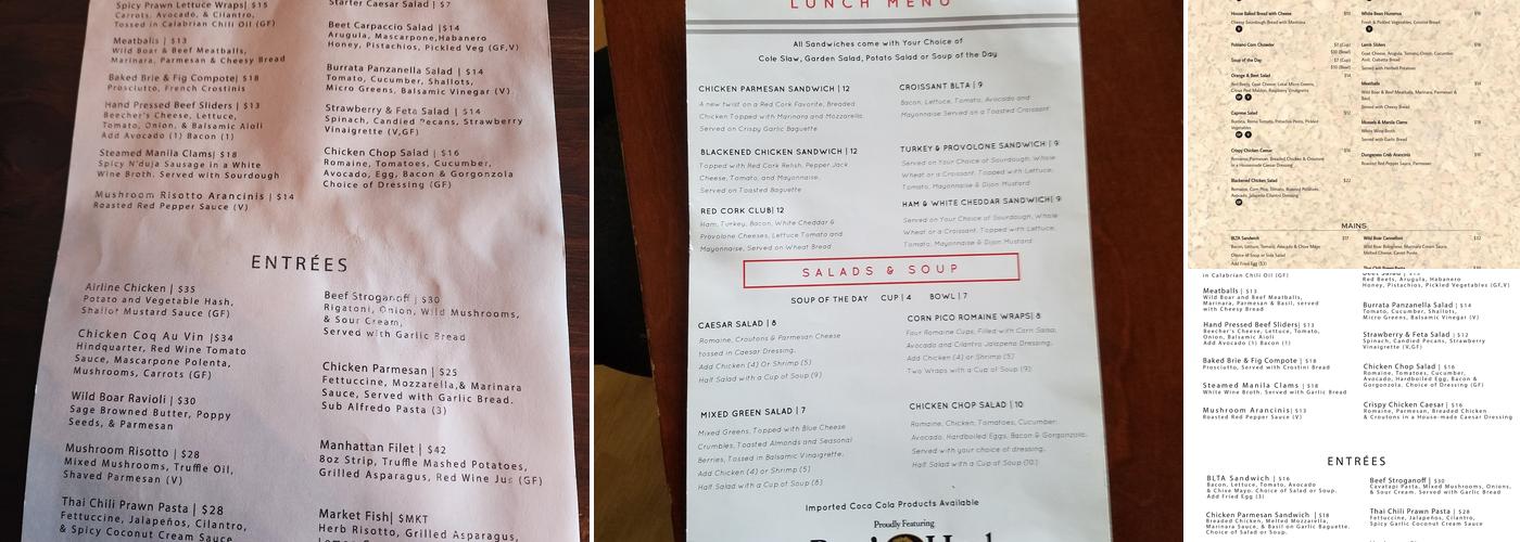 Red Cork Bistro & Catering Menu