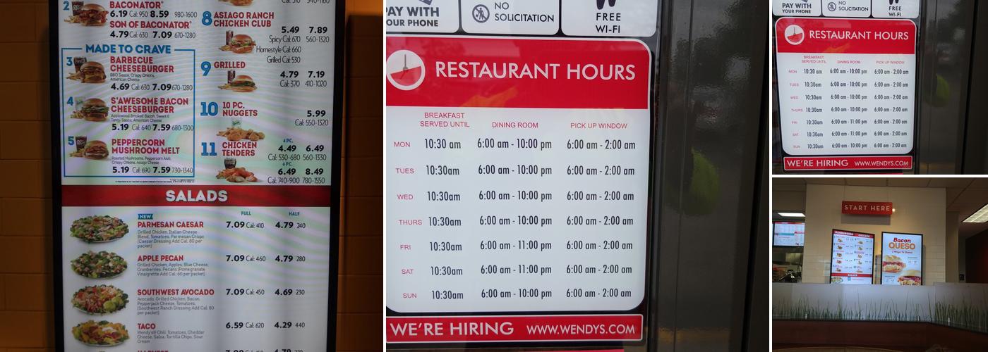 Wendy's Menu