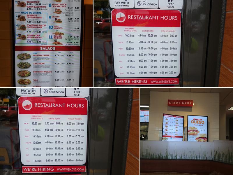 Wendy's Menu