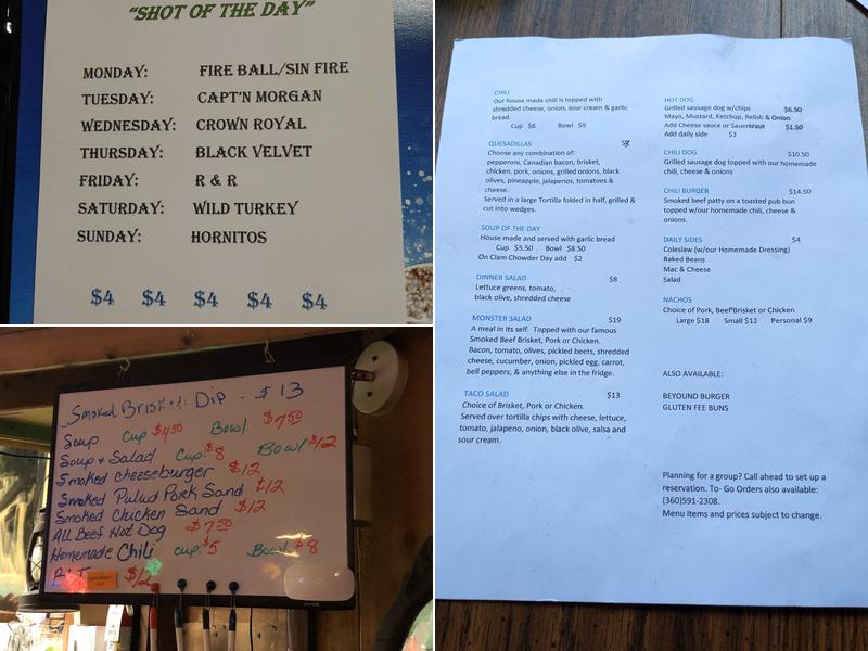 Artic Pub & RV Park Menu