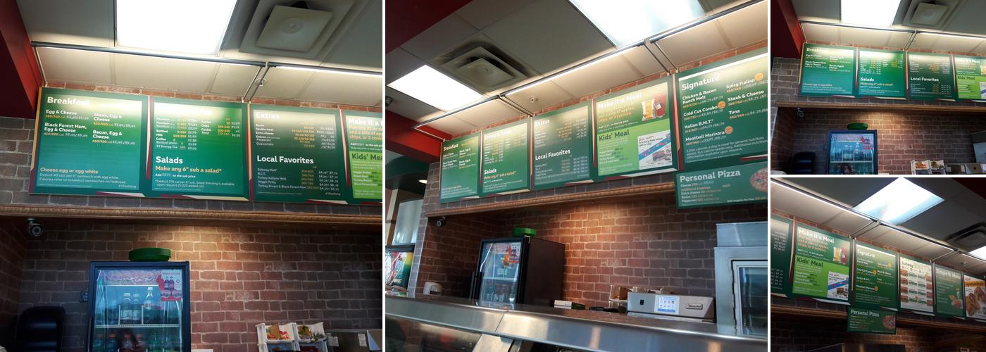 Subway Menu