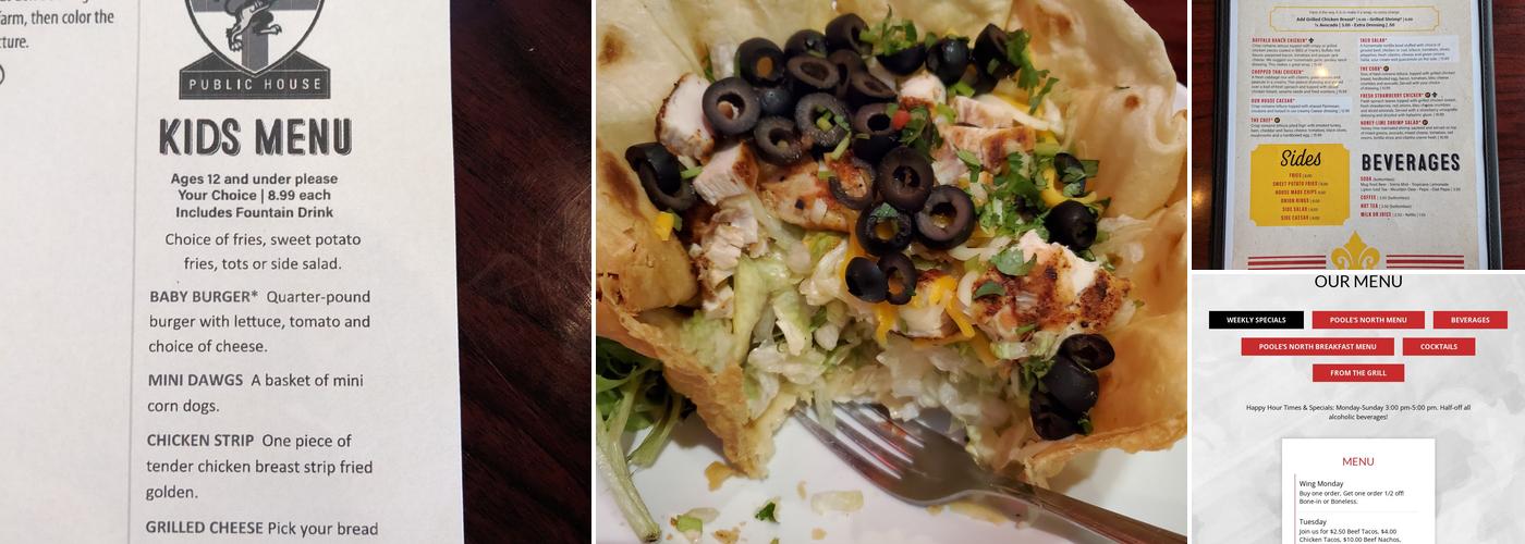 Poole's Public House - South Menu