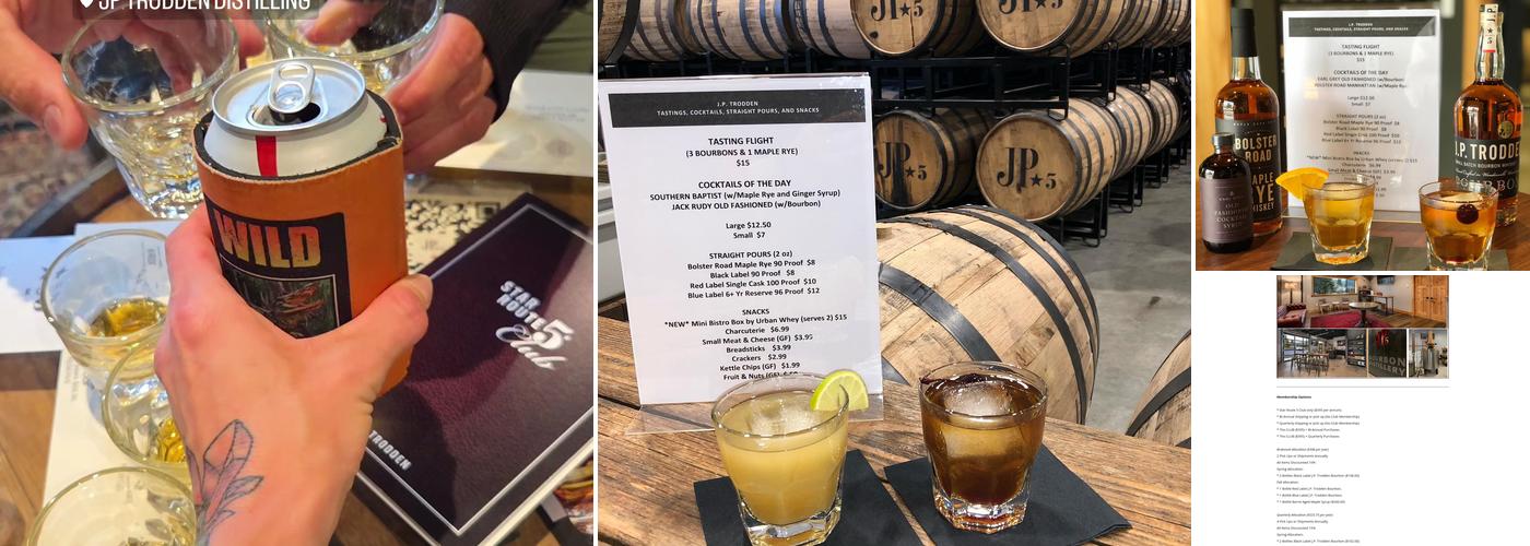 JP Trodden Distilling Menu