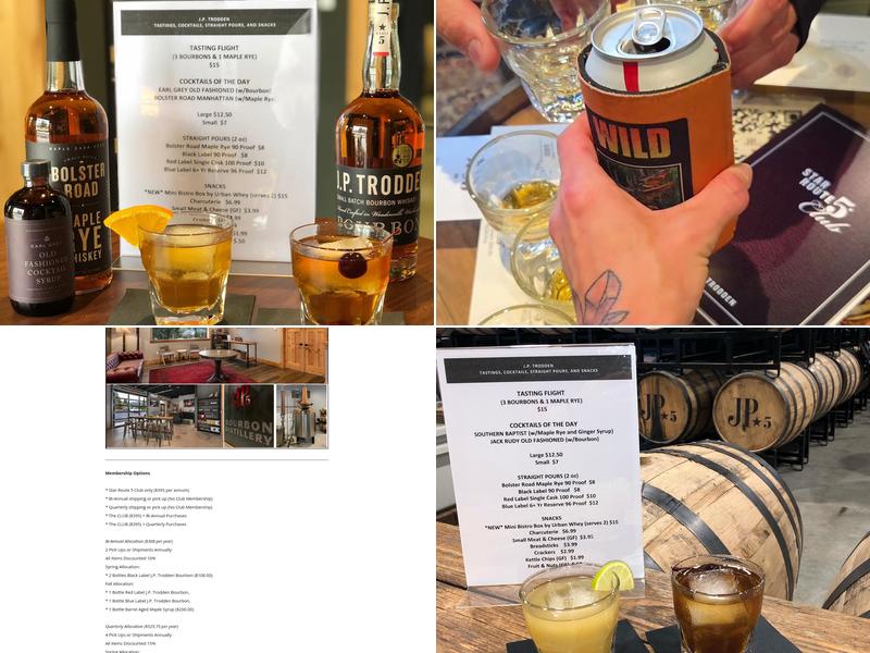 JP Trodden Distilling Menu