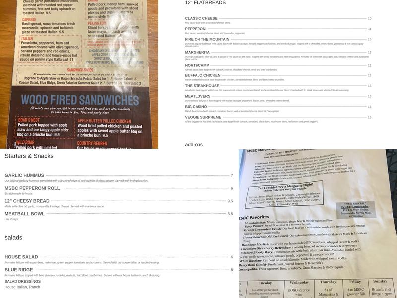 Mountain State Brewing Co Menu