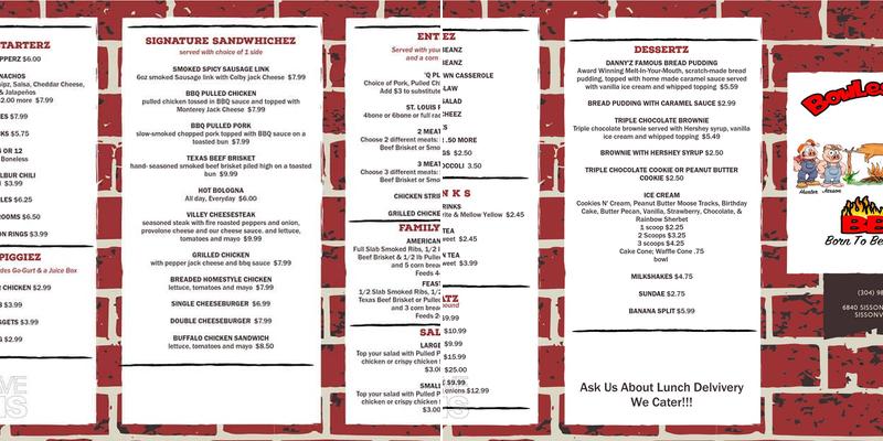 BUCK'S PLACE Menu