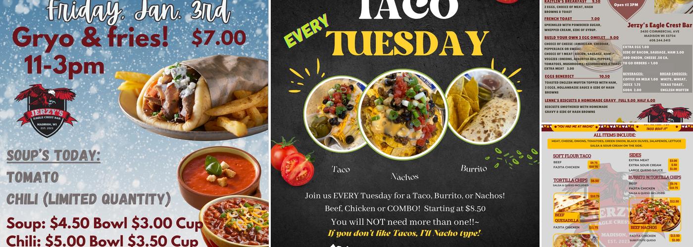 Eagle Crest Bar Menu