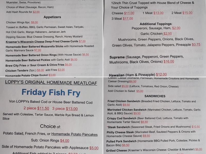 Von LOPPYS Bar & Bistro Menu