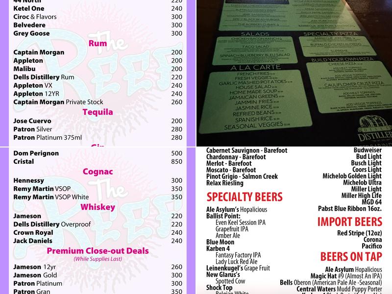 The Reef Menu