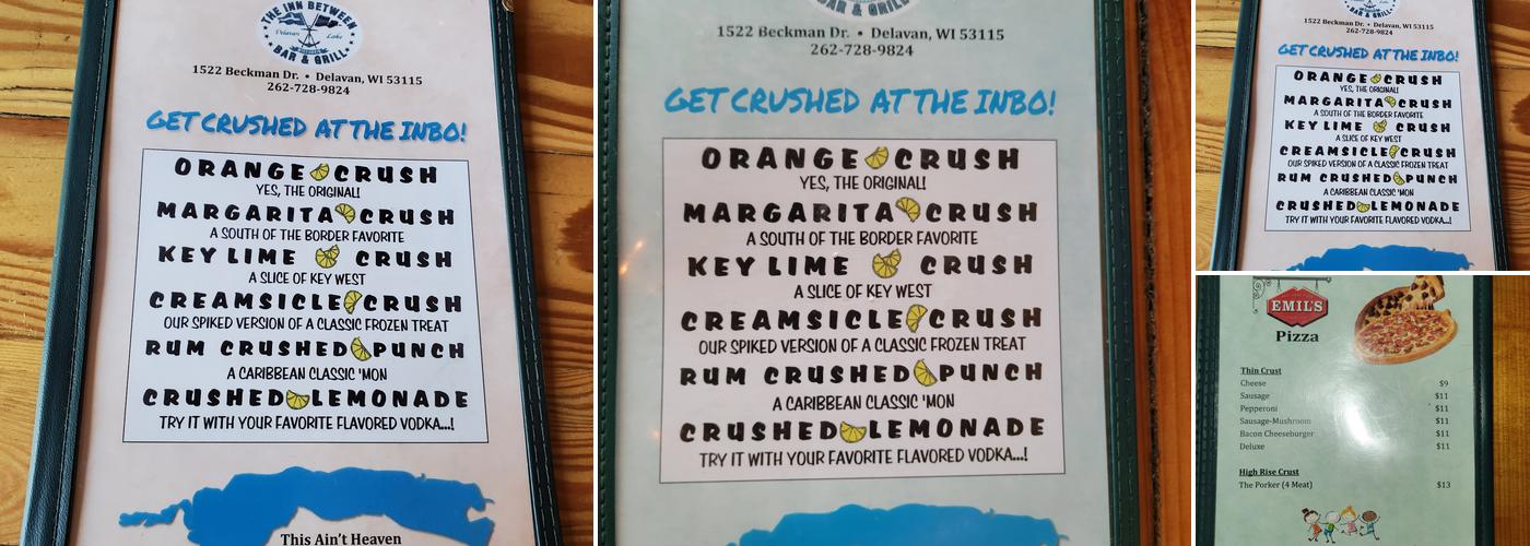The Inn Between Menu