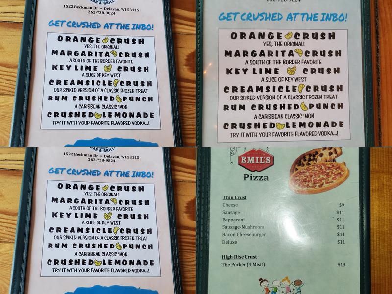 The Inn Between Menu