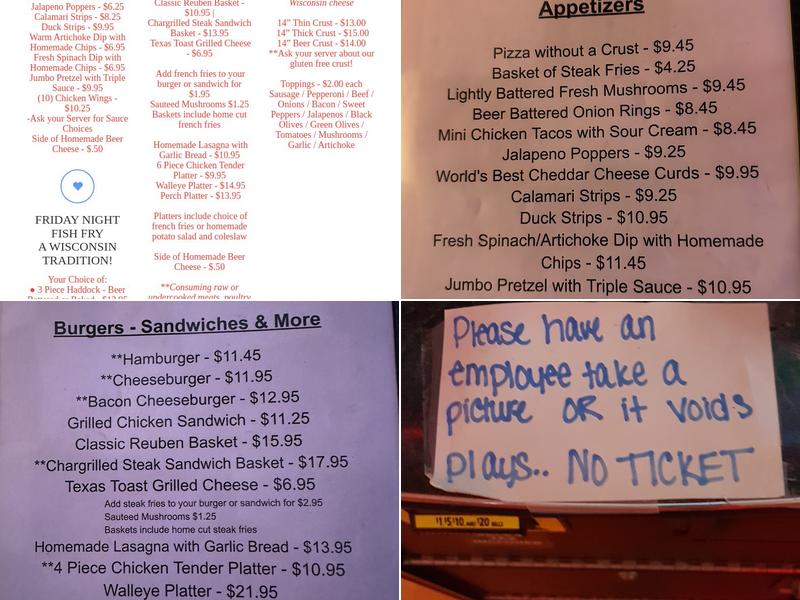 Triple Play Sports Bar & Grill Menu
