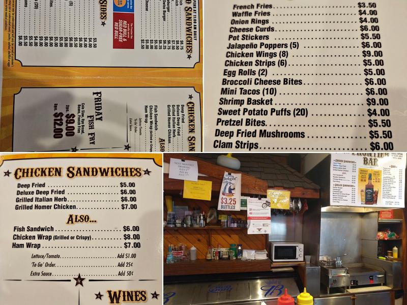 Frontier Bar Menu