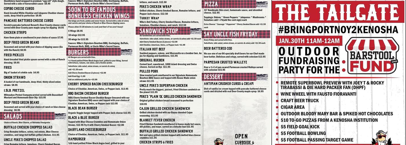 Mike's Ale House Menu