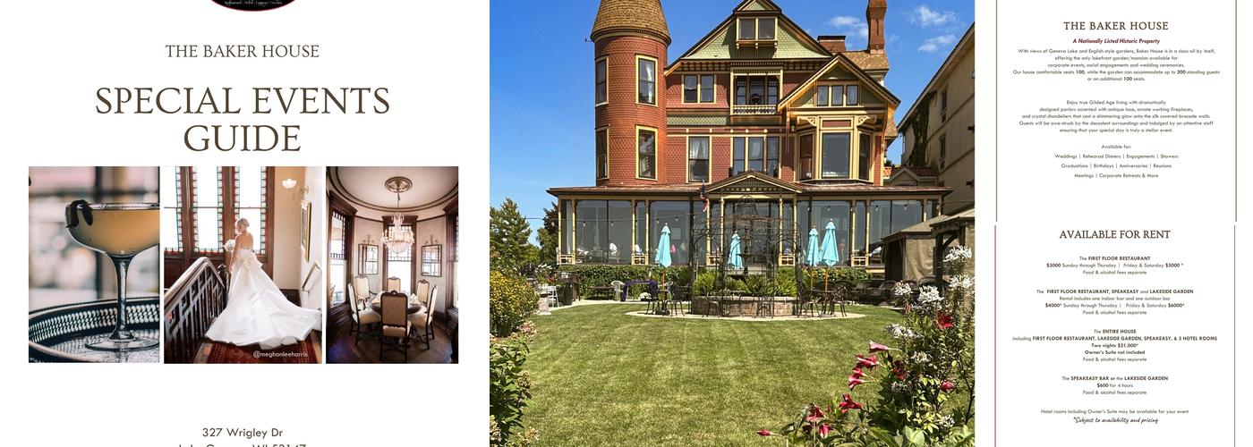 The Baker House and Lake Geneva Steak House Menu
