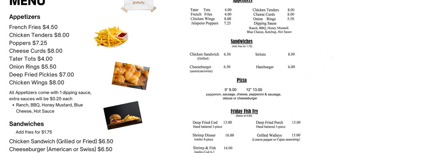 Cahoots Menu