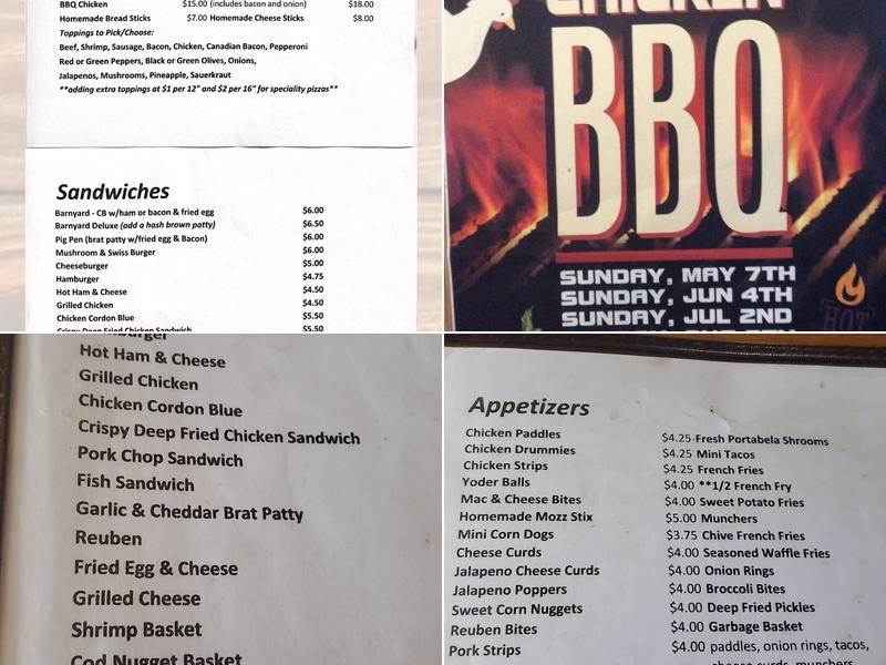 Yoder's Rockville Bar, LLC Menu