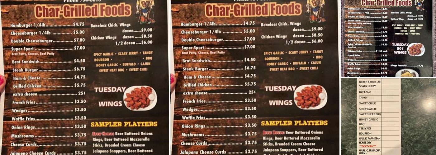 Sport Bar & Grill Menu