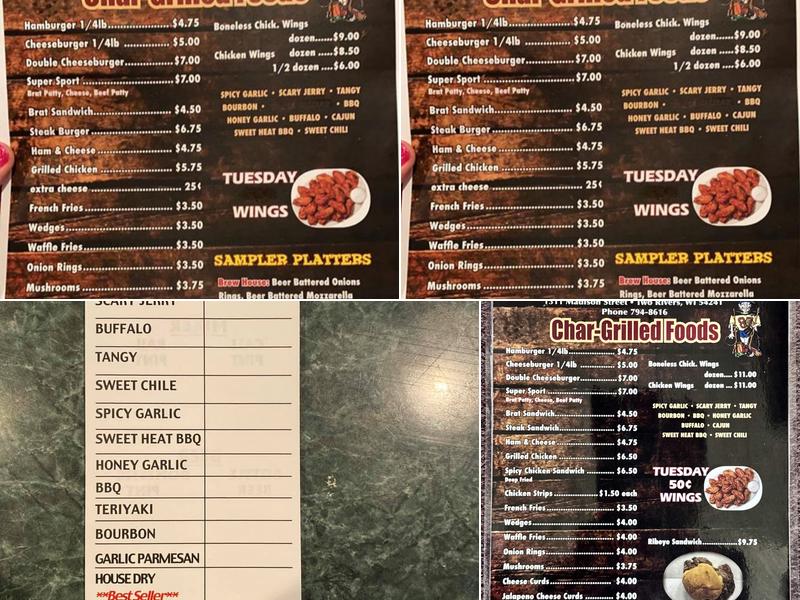 Sport Bar & Grill Menu