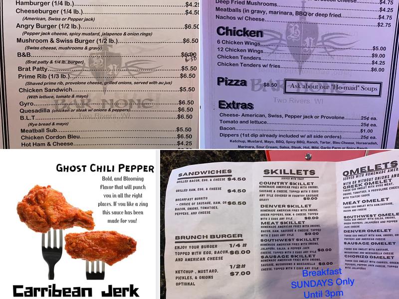 Bar None & Grill Menu