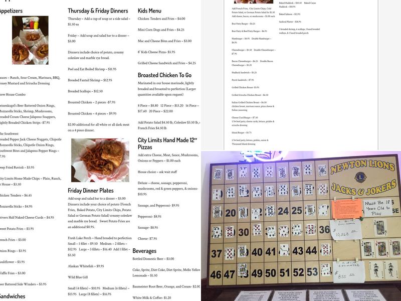 City Limits Bar And Banquet Hall Menu