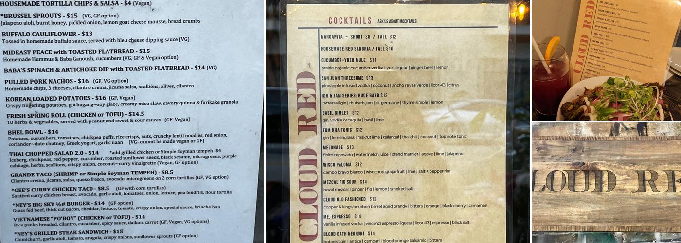 Cloud Red Menu