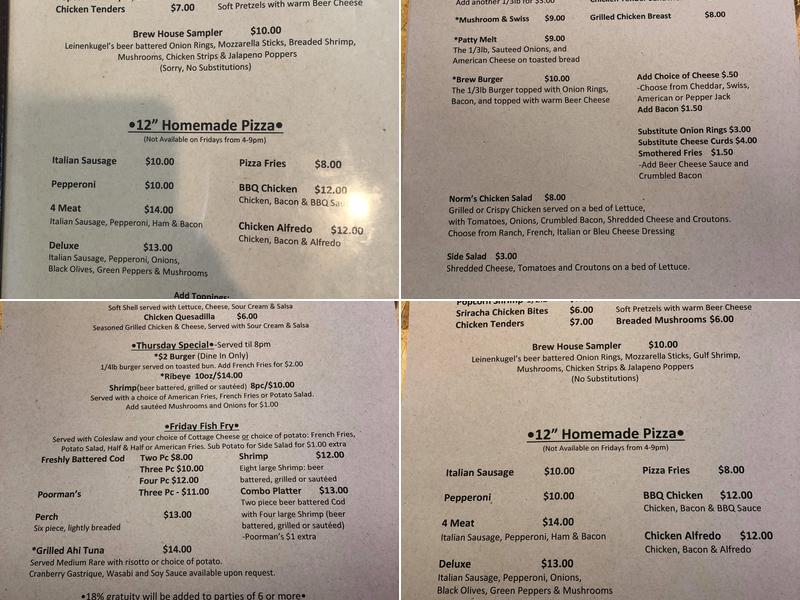 Norm's Menu