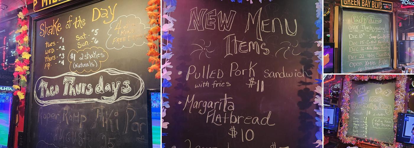 Maverick's Menu
