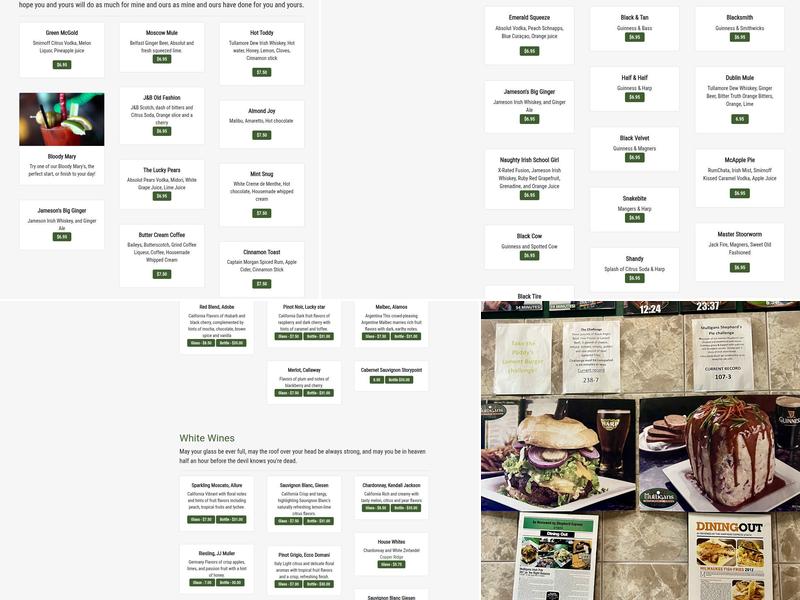 Mulligans Irish Pub & Grill Menu