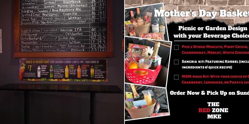 The RedZone MKE Menu