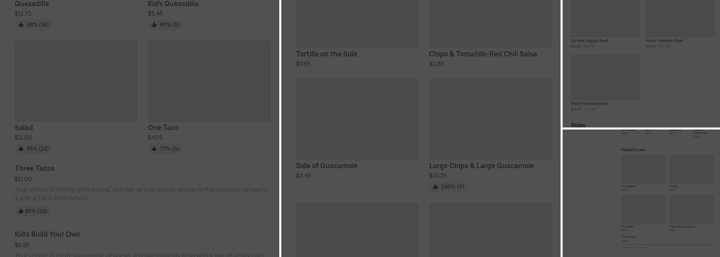 Chipotle Mexican Grill Menu