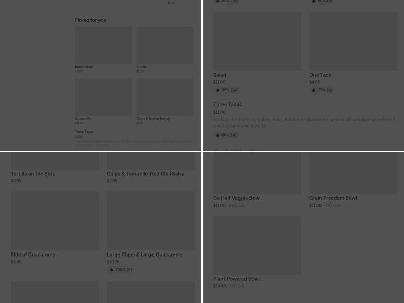 Chipotle Mexican Grill Menu