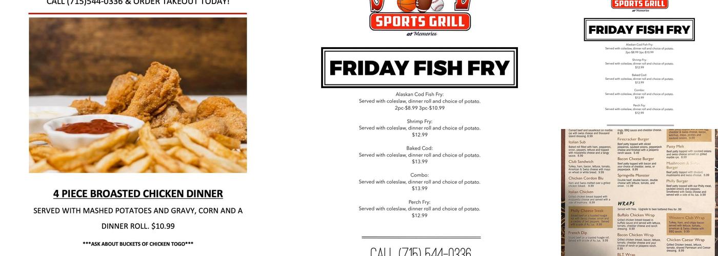 Springville Sports Grill Menu