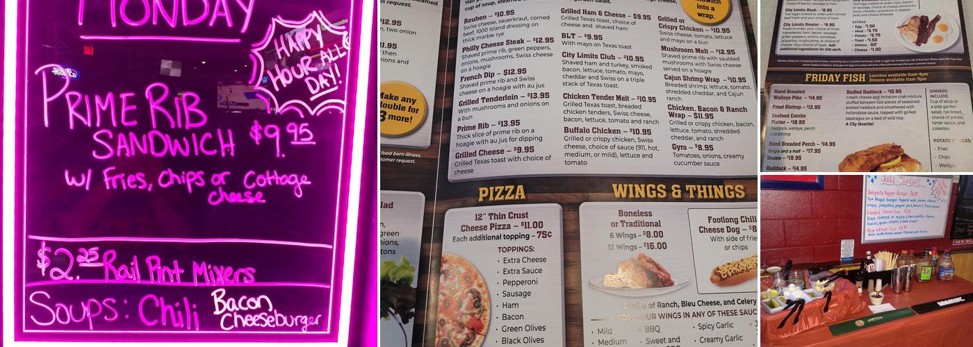 City Limits Menu