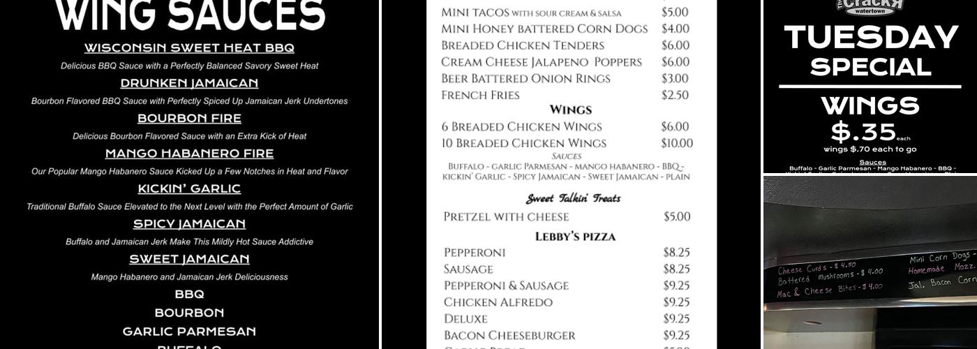 Ken's Firecracker Pub Menu