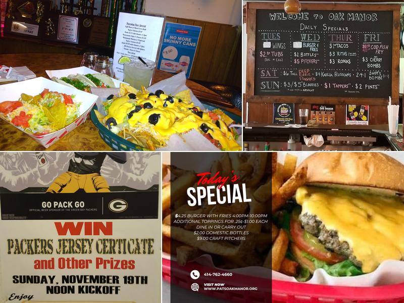 Pat's Oak Manor Menu