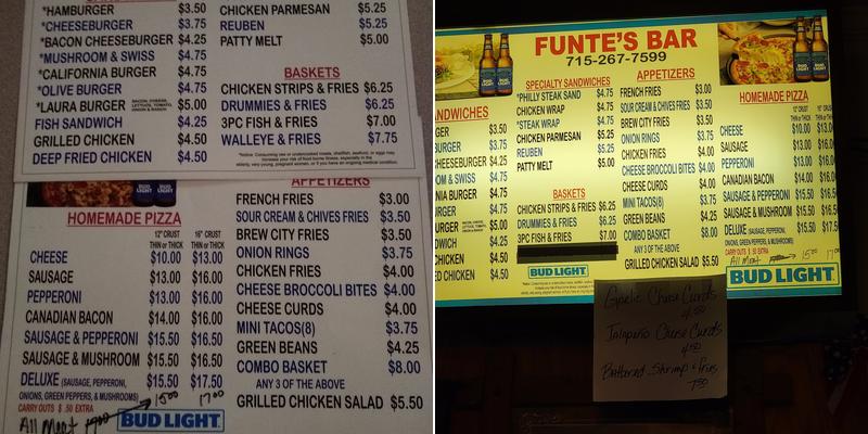 Funte's Bar & Grill Menu