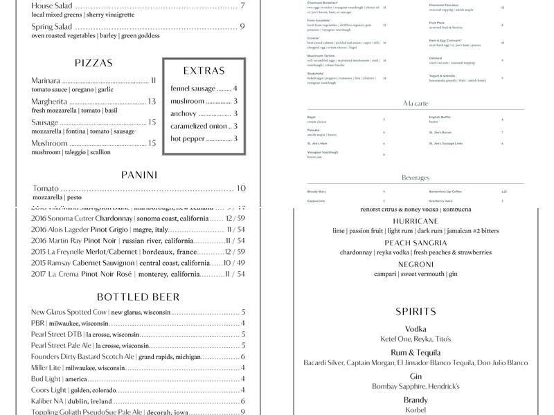 Lobby Bar & Lounge at The Charmant Hotel Menu