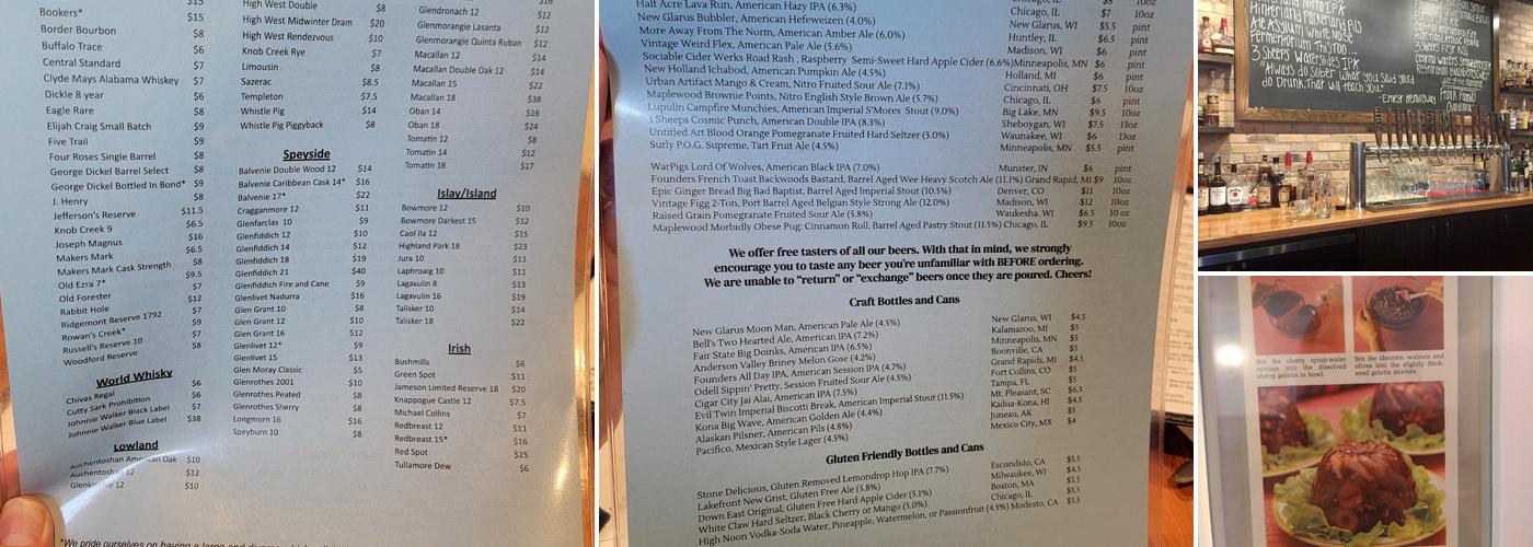 The Free House Pub Menu