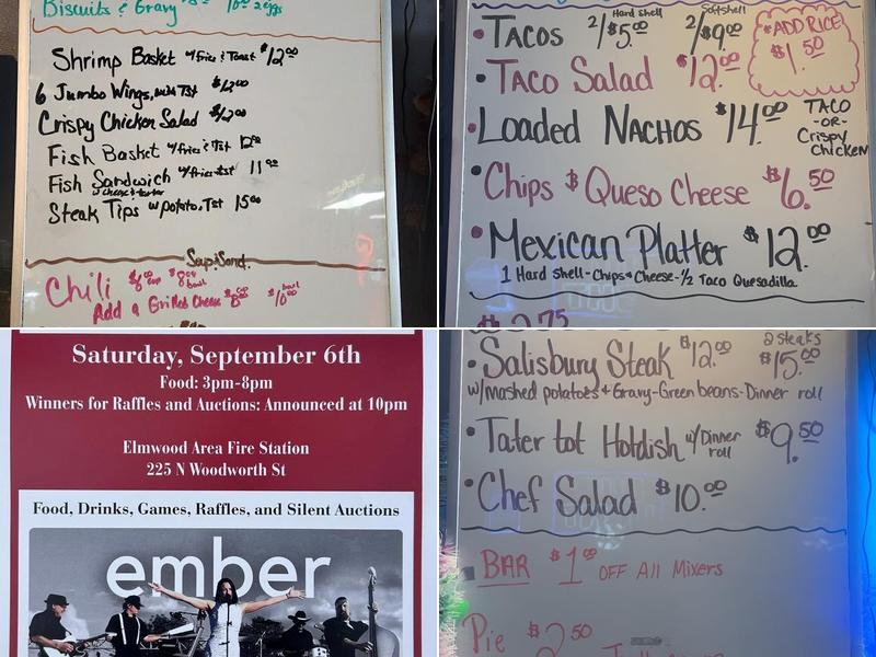 Sand Bar Menu