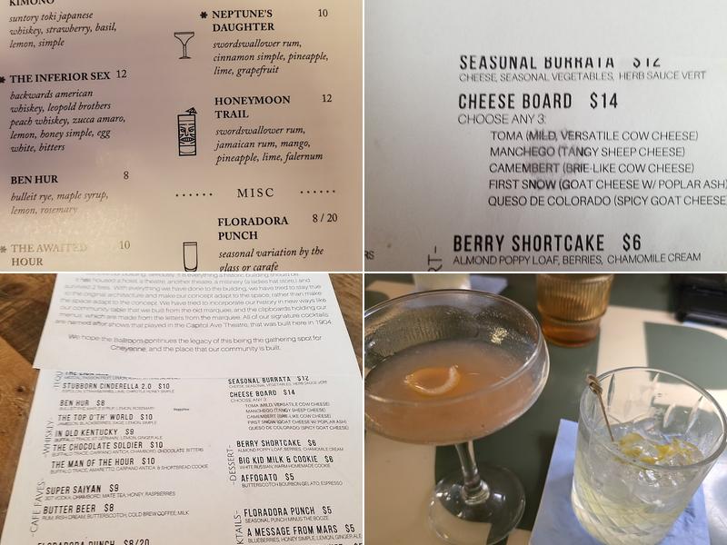 Paramount Ballroom Menu