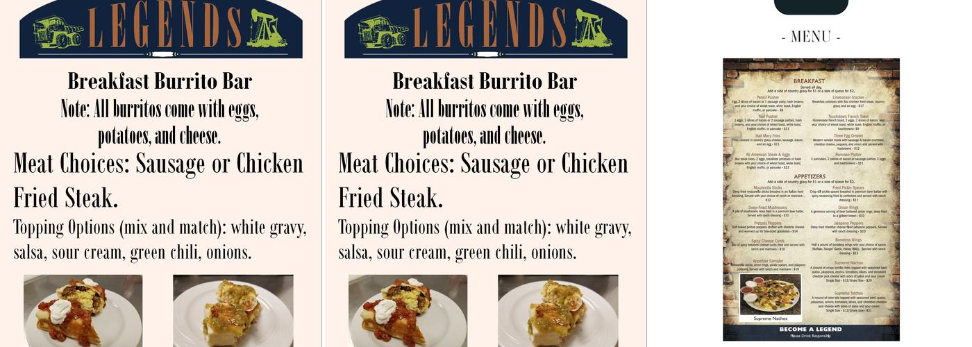 Legends Menu