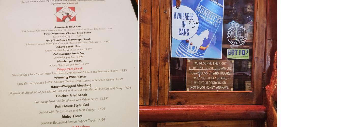 Mint Bar Menu