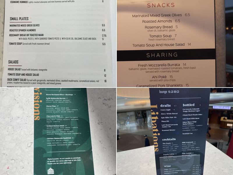 Lounge 5280 Menu